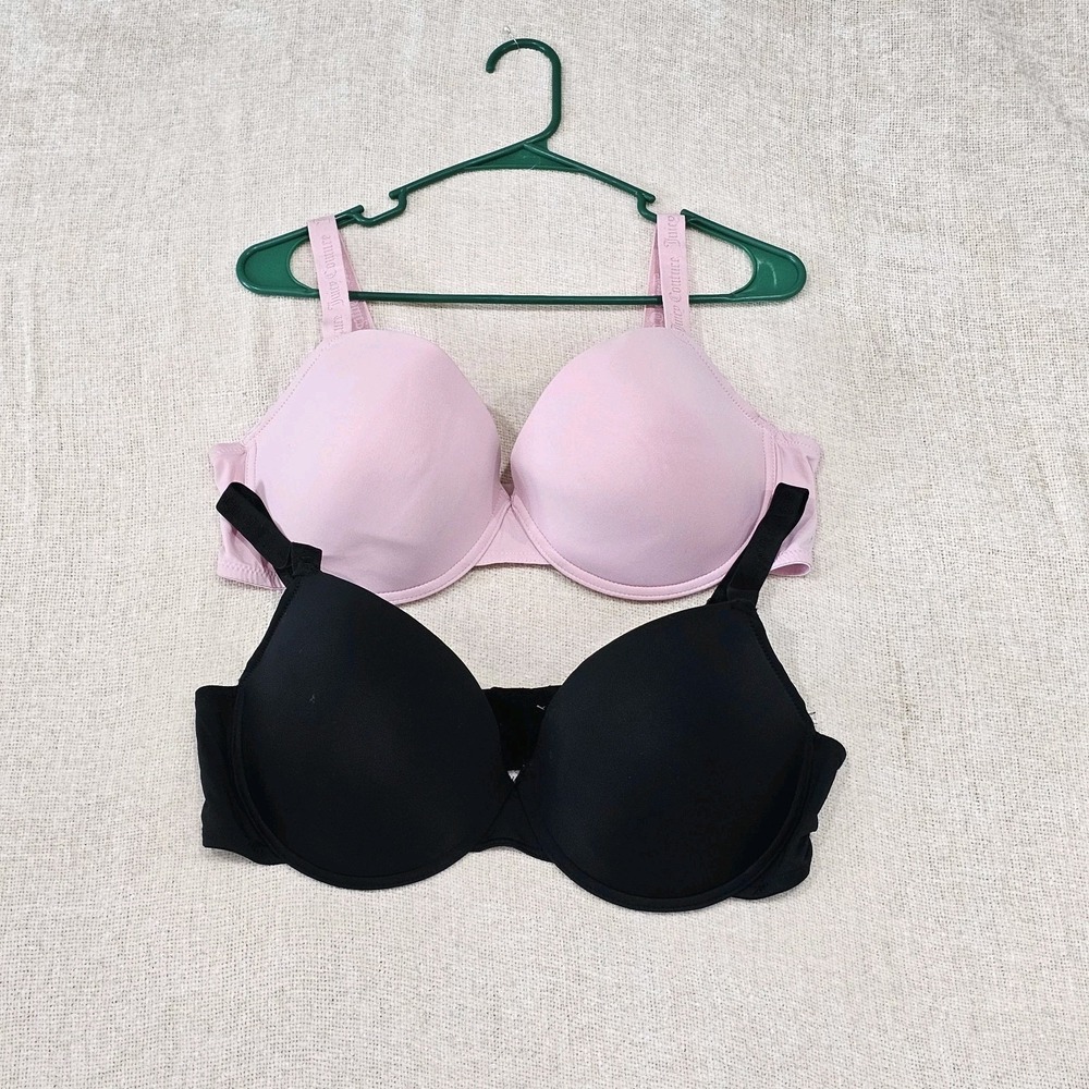 NWOT 2 Pack Juicy Couture Padded Underwire Push Up Bras Size 42D Style 2801-134